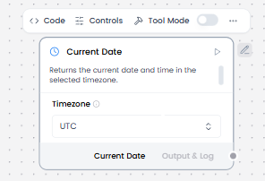 Current Date component controls