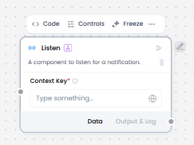 Listen component controls