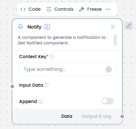 Notify component controls
