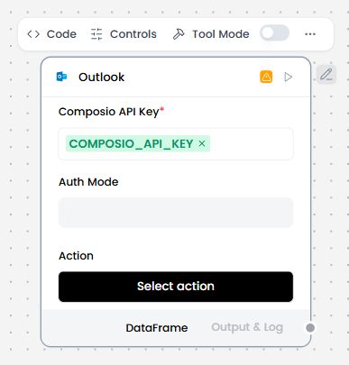 Outlook component controls