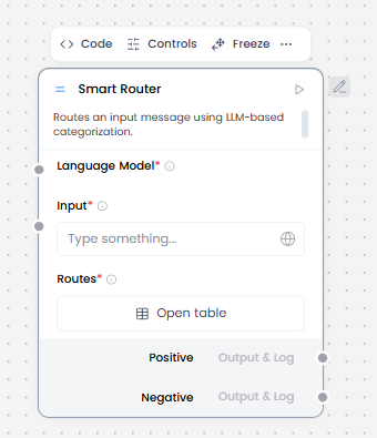 Smart Router component controls