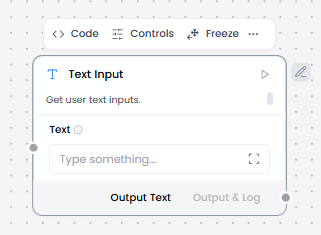 Text Input component controls